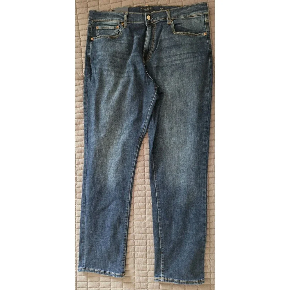 NWT Lucky Brand 410 Athletic Straight Fit Jeans Men’s 38x32 Blue Stretch Denim